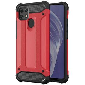 Oppo A15s Kırmızı Kılıf Zırhlı Standlı Mıknatıslı Tank Kapak