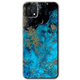 Oppo A15S Klas Mermer Baskılı Uyumlu Silikon Kılıf