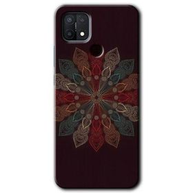 Oppo A15S Mandala Flower Wal Baskılı Uyumlu Silikon Kılıf