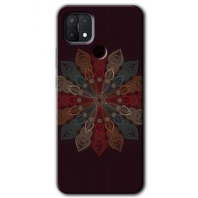 Oppo A15S Mandala Flower Wal Baskılı Uyumlu Silikon Kılıf