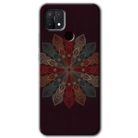 Oppo A15S Mandala Patterns Kaleidoscope Baskılı Uyumlu Silikon Kılıf
