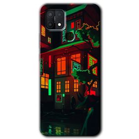 Oppo A15S Mat Çiçek Baskılı Uyumlu Silikon Kılıf