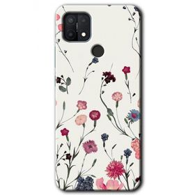 Oppo A15S Mat Çiçek Baskılı Uyumlu Silikon Kılıf