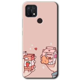 Oppo A15S Meyveli Süt Baskılı Uyumlu Silikon Kılıf
