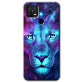Oppo A15S Neon Lion Baskılı Uyumlu Silikon Kılıf