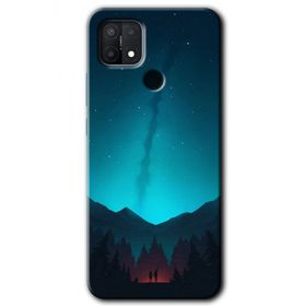 Oppo A15S Night Fores Mount Baskılı Uyumlu Silikon Kılıf