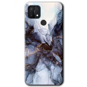 Oppo A15S Otantik Mermer Baskılı Uyumlu Silikon Kılıf