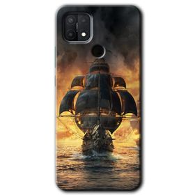 Oppo A15S Siyah İnci Baskılı Uyumlu Silikon Kılıf