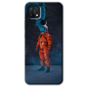 Oppo A15S Smoke Astronot Baskılı Uyumlu Silikon Kılıf