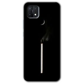 Oppo A15S Sönmüş Kibrit Baskılı Uyumlu Silikon Kılıf