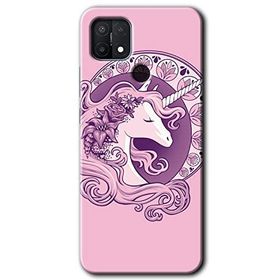 Oppo A15S Unicorn Pembe Baskılı Uyumlu Silikon Kılıf