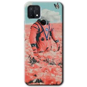 Oppo A15S Uzay Bahçesi Baskılı Uyumlu Silikon Kılıf