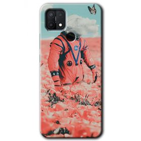 Oppo A15S Uzay Bahçesi Baskılı Uyumlu Silikon Kılıf