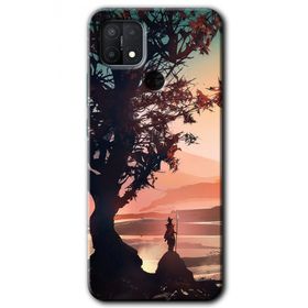 Oppo A15S Yalnız Savaşcı Baskılı Uyumlu Silikon Kılıf