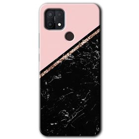 Oppo A15S Yarım Mermer Baskılı Uyumlu Silikon Kılıf