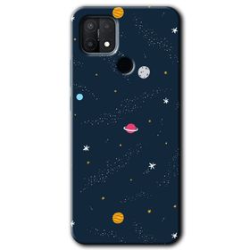 Oppo A15S Yarım Mermer Baskılı Uyumlu Silikon Kılıf