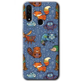 Oppo A31 Animals Funny Baskılı Uyumlu Silikon Kılıf