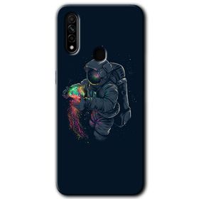 Oppo A31 Astronot Kıyafeti Baskılı Uyumlu Silikon Kılıf