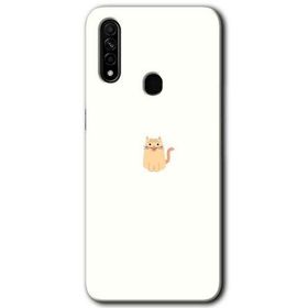 Oppo A31 Cat Minimalism Baskılı Uyumlu Silikon Kılıf