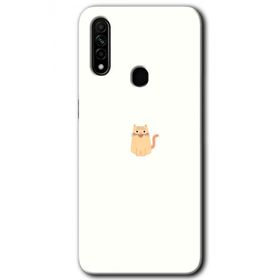 Oppo A31 Cat Minimalism Baskılı Uyumlu Silikon Kılıf