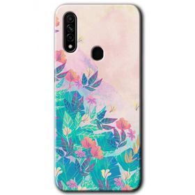 Oppo A31 Çizim Yapraklar Baskılı Uyumlu Silikon Kılıf