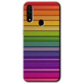 Oppo A31 Colorful Lines Baskılı Uyumlu Silikon Kılıf