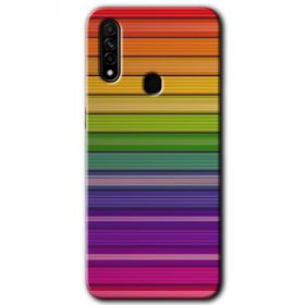 Oppo A31 Colorful Lines Baskılı Uyumlu Silikon Kılıf