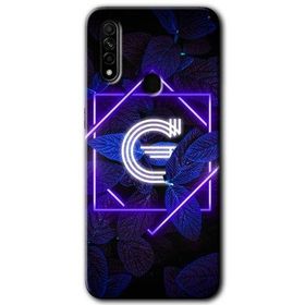 Oppo A31 Dark Neon Yaprak G Harfi Baskılı Uyumlu Silikon Kılıf