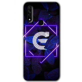 Oppo A31 Dark Neon Yaprak G Harfi Baskılı Uyumlu Silikon Kılıf