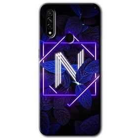 Oppo A31 Dark Neon Yaprak N Harfi Baskılı Uyumlu Silikon Kılıf