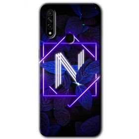 Oppo A31 Dark Neon Yaprak N Harfi Baskılı Uyumlu Silikon Kılıf
