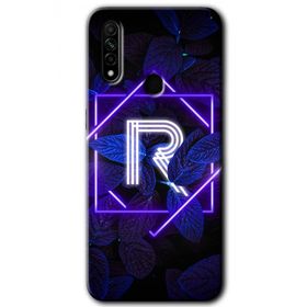 Oppo A31 Dark Neon Yaprak R Harfi Baskılı Uyumlu Silikon Kılıf