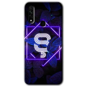 Oppo A31 Dark Neon Yaprak S Harfi Baskılı Uyumlu Silikon Kılıf