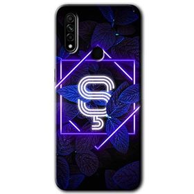 Oppo A31 Dark Neon Yaprak S Harfi Baskılı Uyumlu Silikon Kılıf