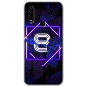 Oppo A31 Dark Neon Yaprak S Harfi Baskılı Uyumlu Silikon Kılıf