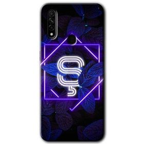 Oppo A31 Dark Neon Yaprak S Harfi Baskılı Uyumlu Silikon Kılıf
