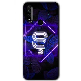 Oppo A31 Dark Neon Yaprak S Harfi Baskılı Uyumlu Silikon Kılıf