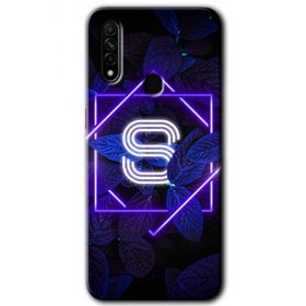 Oppo A31 Dark Neon Yaprak S Harfi Baskılı Uyumlu Silikon Kılıf