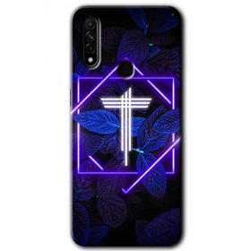 Oppo A31 Dark Neon Yaprak T Harfi Baskılı Uyumlu Silikon Kılıf