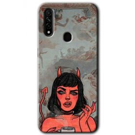 Oppo A31 Devil Girl Baskılı Uyumlu Silikon Kılıf