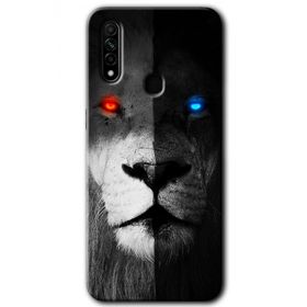 Oppo A31 Fire and Ice Lion Baskılı Uyumlu Silikon Kılıf