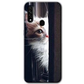 Oppo A31 Kedi Bakışı Baskılı Uyumlu Silikon Kılıf