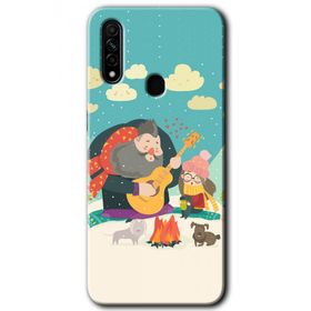 Oppo A31 Kış Pikniği Baskılı Uyumlu Silikon Kılıf