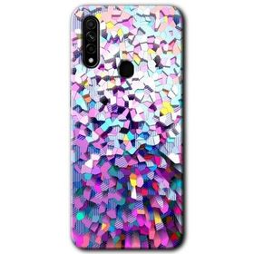Oppo A31 Mosaic Fragments Colorfull Baskılı Uyumlu Silikon Kılıf