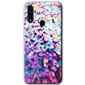 Oppo A31 Mosaic Fragments Colorfull Baskılı Uyumlu Silikon Kılıf