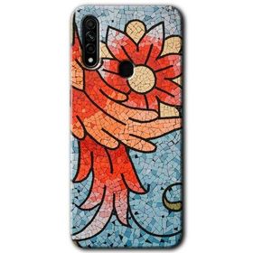 Oppo A31 Mozaik Çiçek Baskılı Uyumlu Silikon Kılıf