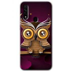 Oppo A31 Owl Bird Branch Baskılı Uyumlu Silikon Kılıf