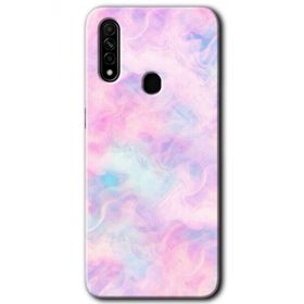 Oppo A31 Pembe Duman Baskılı Uyumlu Silikon Kılıf