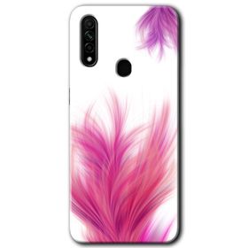 Oppo A31 Pembe Tüy Baskılı Uyumlu Silikon Kılıf