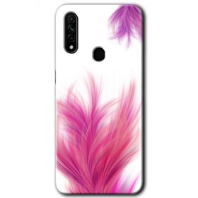 Oppo A31 Pembe Tüy Baskılı Uyumlu Silikon Kılıf